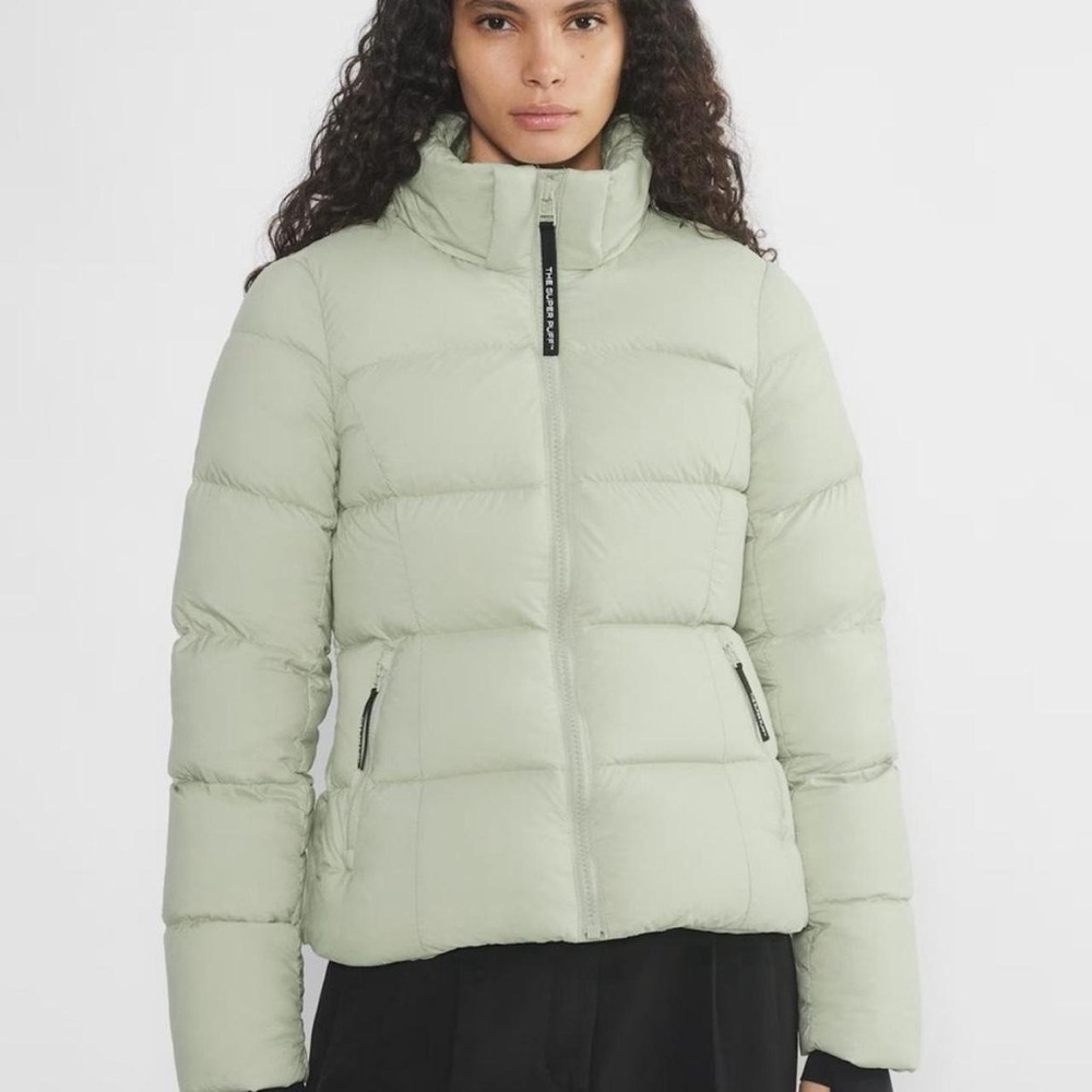 Aritzia Light Green Cropped Superpuff